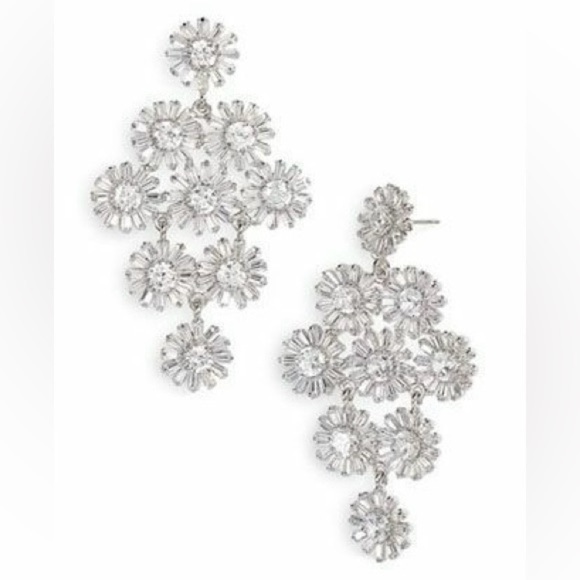 100% Authentic Kate Spade Heirloom Crystal Gardens Earrings Chandelier WBRU4175 - Picture 4 of 11